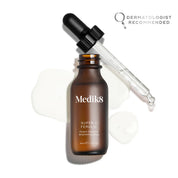 Brown Medik8 Super C Ferulic serum  bottle with dropper on a white background
