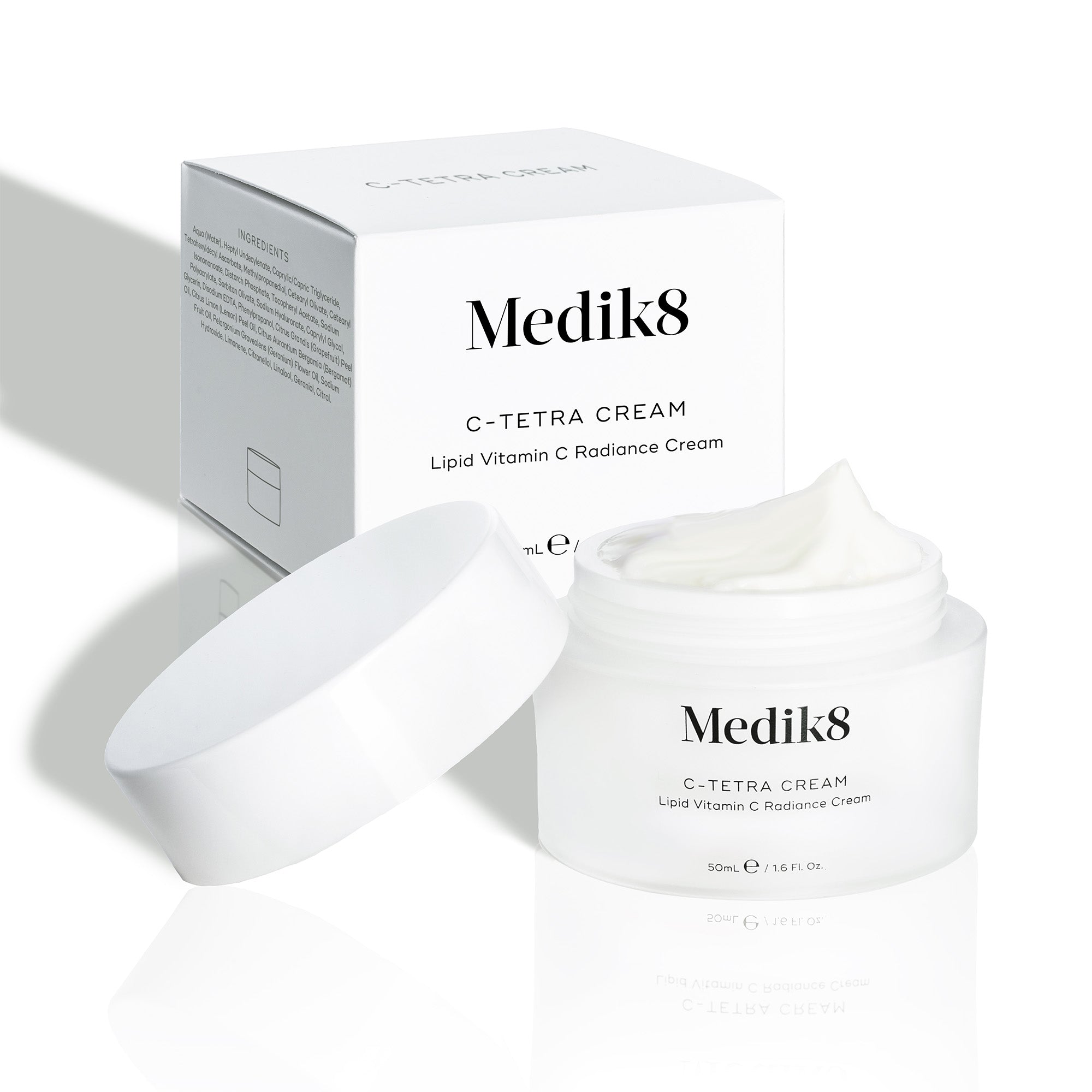 A jar  and box of Medik8 C-Tetra Cream 