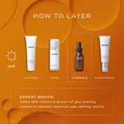Medik8 C-Tetra Luxe serum bottle listed alongside other Medik8 products