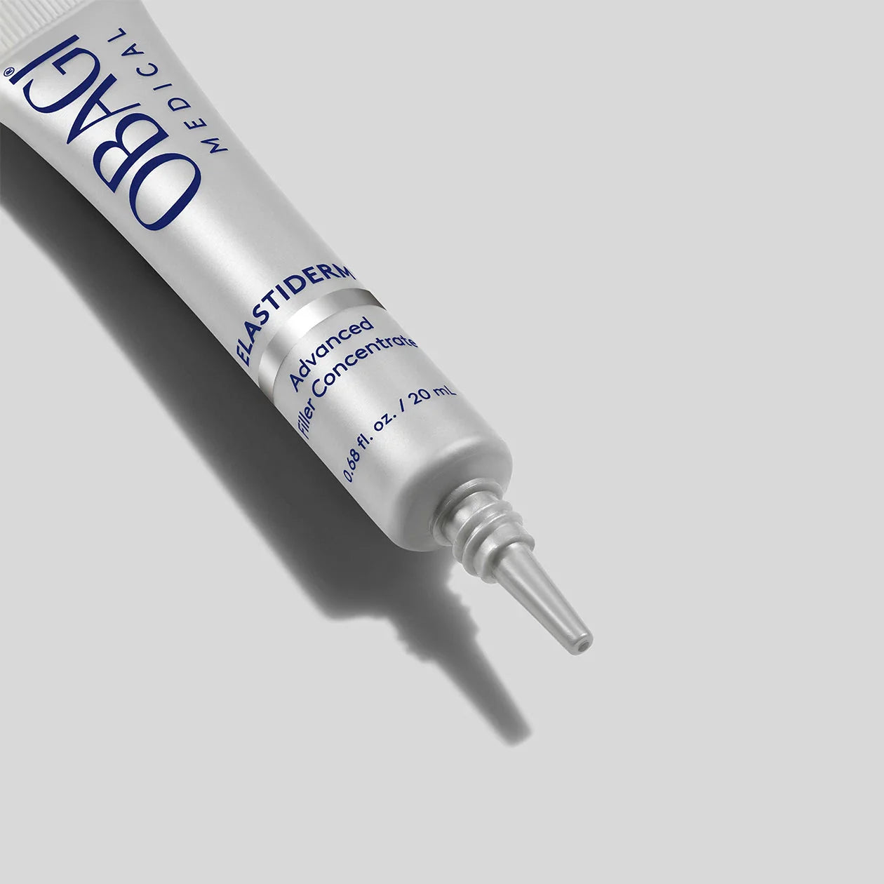 OBA Medical Elastiderm Advanced Concentrate tube on a light gray background