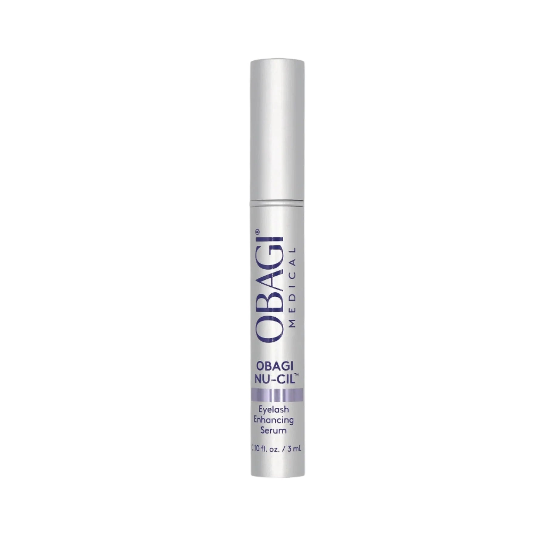 Obagi Nu-Cil eyelash enhancing serum bottle on a white background