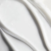 Close-up of smooth, white cream texture