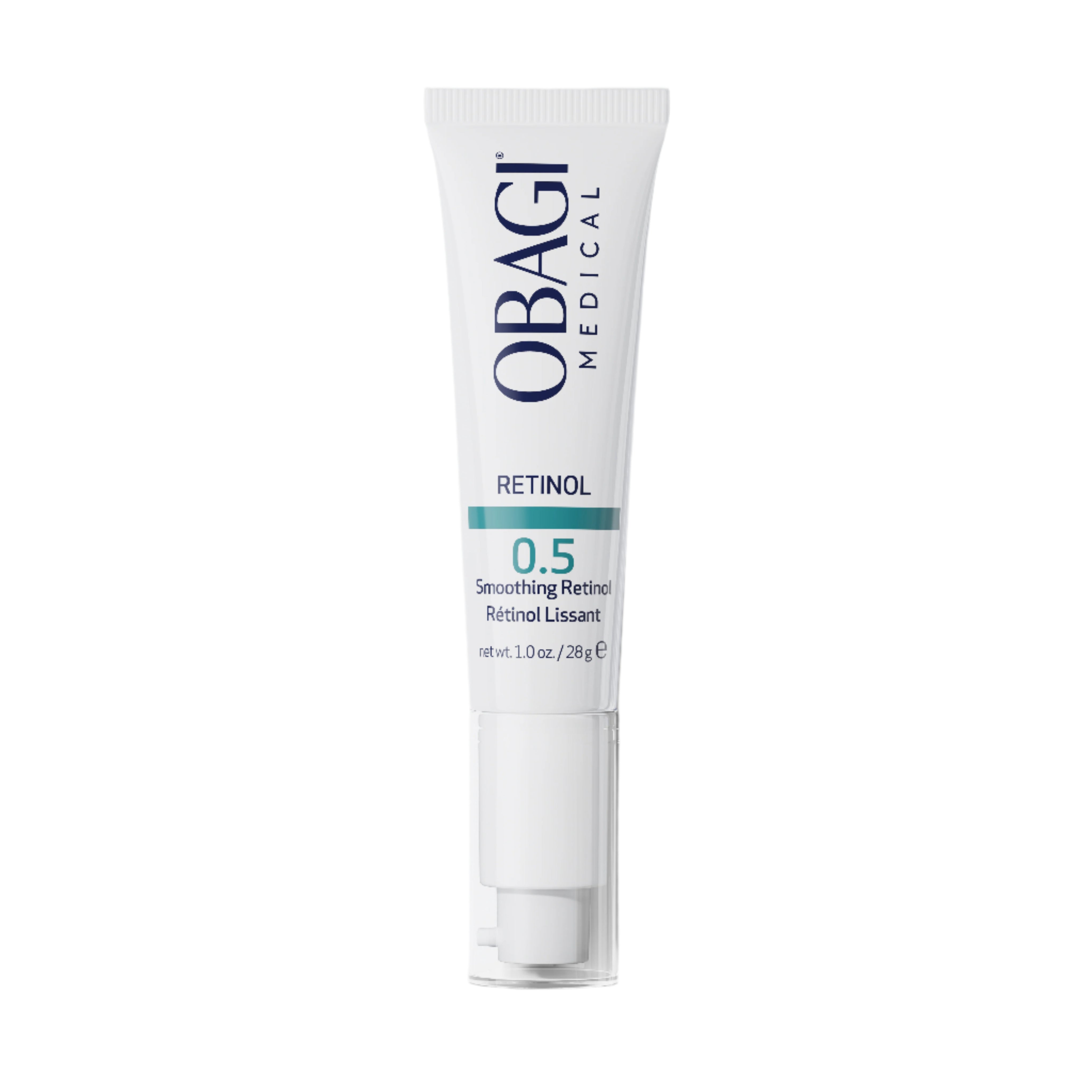 Obagi Medical Retinol skincare tube on a light gray background