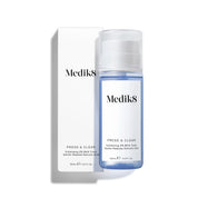 A bottle and box of Medik8 Press & Clear exfoliating toner with 2% BHA.
