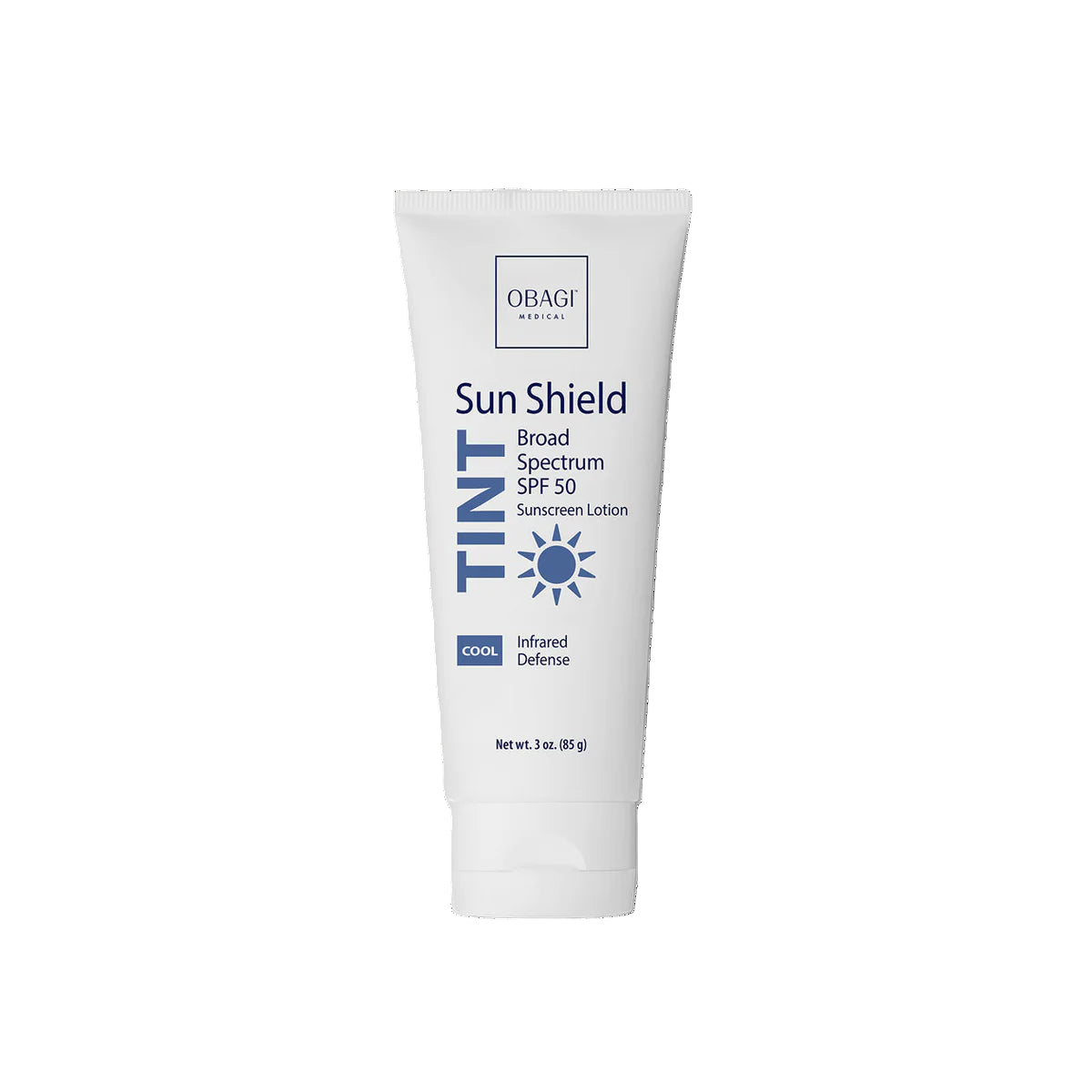 OBAGI Sun Shield Tinted Sunscreen Lotion on a white background
