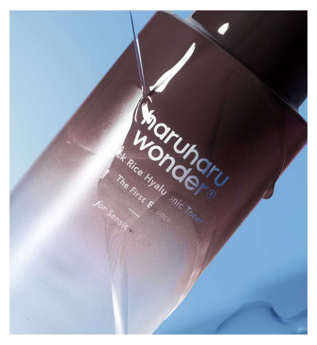 Maruharu Wonder skincare product with a blue background