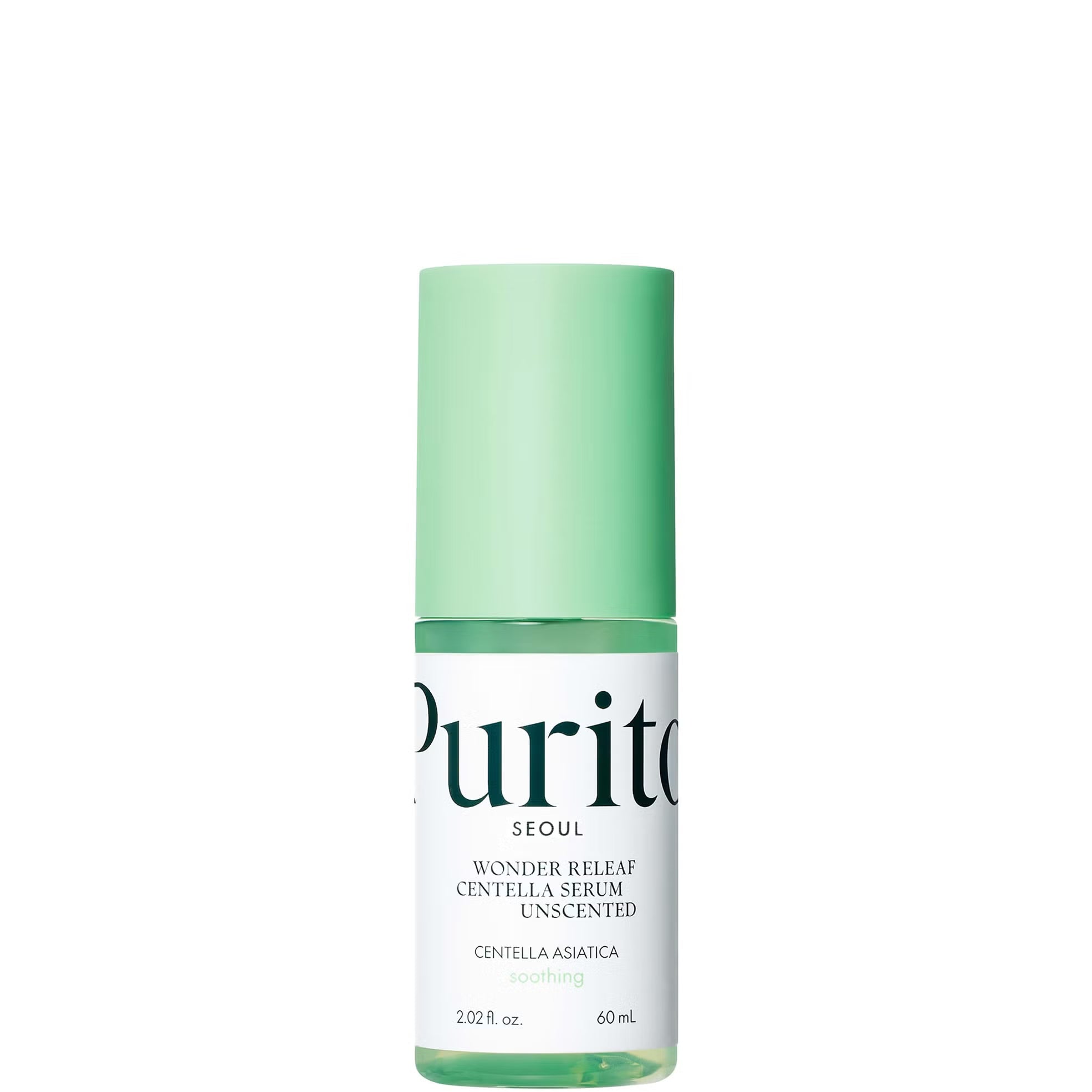 Purito skincare serum bottle on a white background
